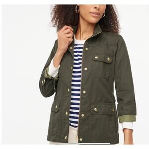 J.Crew Resin-coated twill field jacket‎ Medium